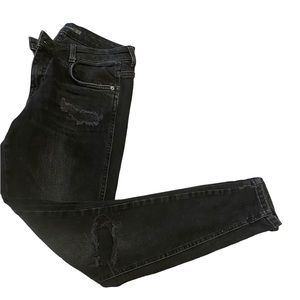 Zara distressed skinny jeans.